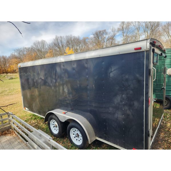 Utility Trailer with added Motorcycle Front Tire Mount (2” ball) 7
